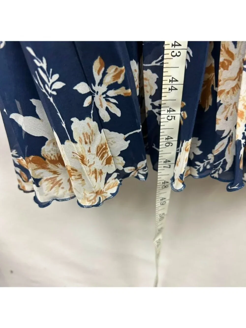Abercrombie & Fitch Dress Women's XLT Navy Blue Floral Puff Sleeve Maxi NWT